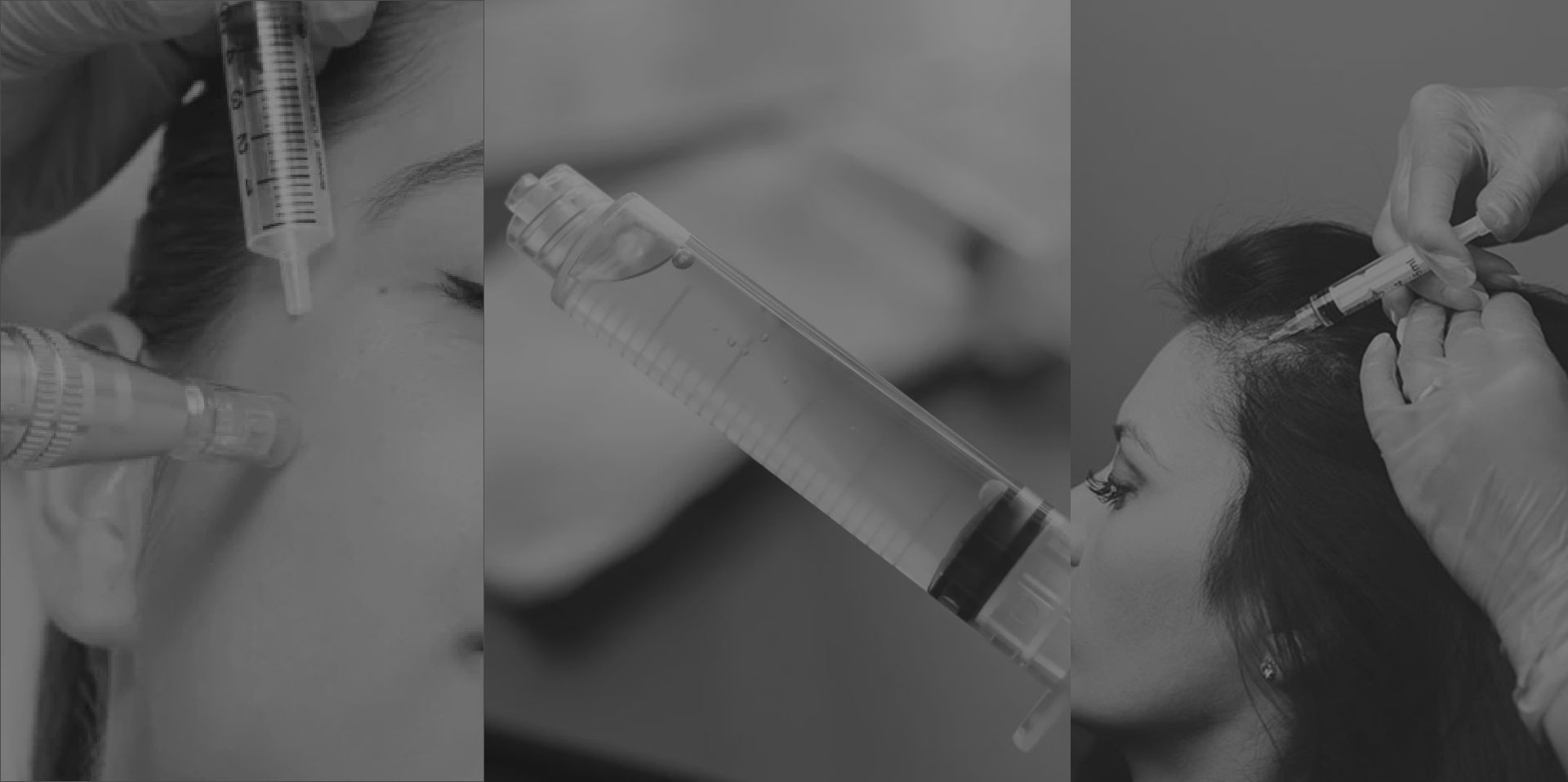 A black and white photo of an injection needle.