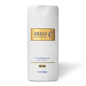 A bottle of obagi c system cleansing gel.