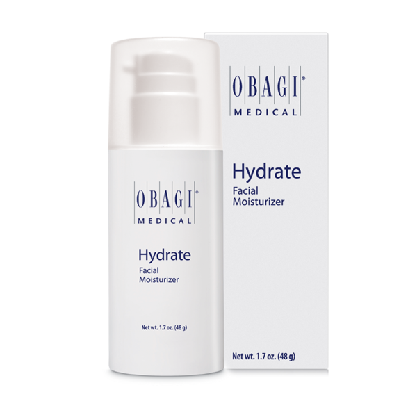 A bottle of facial moisturizer is shown.