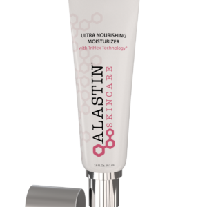 A tube of alastin moisturizer next to a roll of paper.